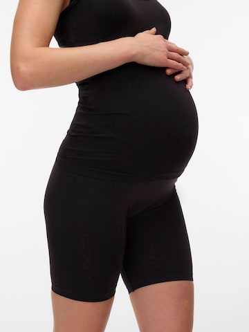 MAMALICIOUS Skinny Trousers 'MLActive' in Black: front