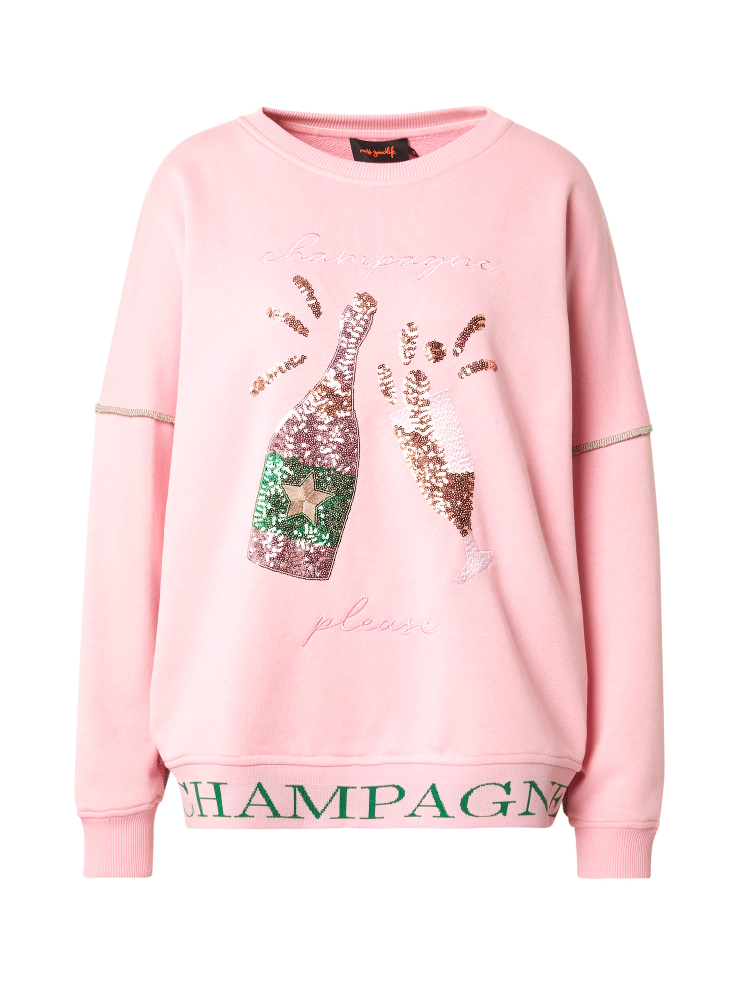 miss goodlife Sweatshirt 'Champagne' i pink: forside