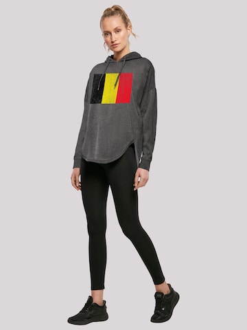 F4NT4STIC Sweatshirt 'Belgium Belgien Flagge' in Grau