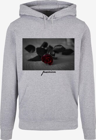 Mister Tee Plus Size Sweatshirt 'Passion Rose' in Grey: front