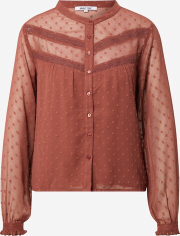 Camicia da donna 'Fenna' di ABOUT YOU in rosso: frontale