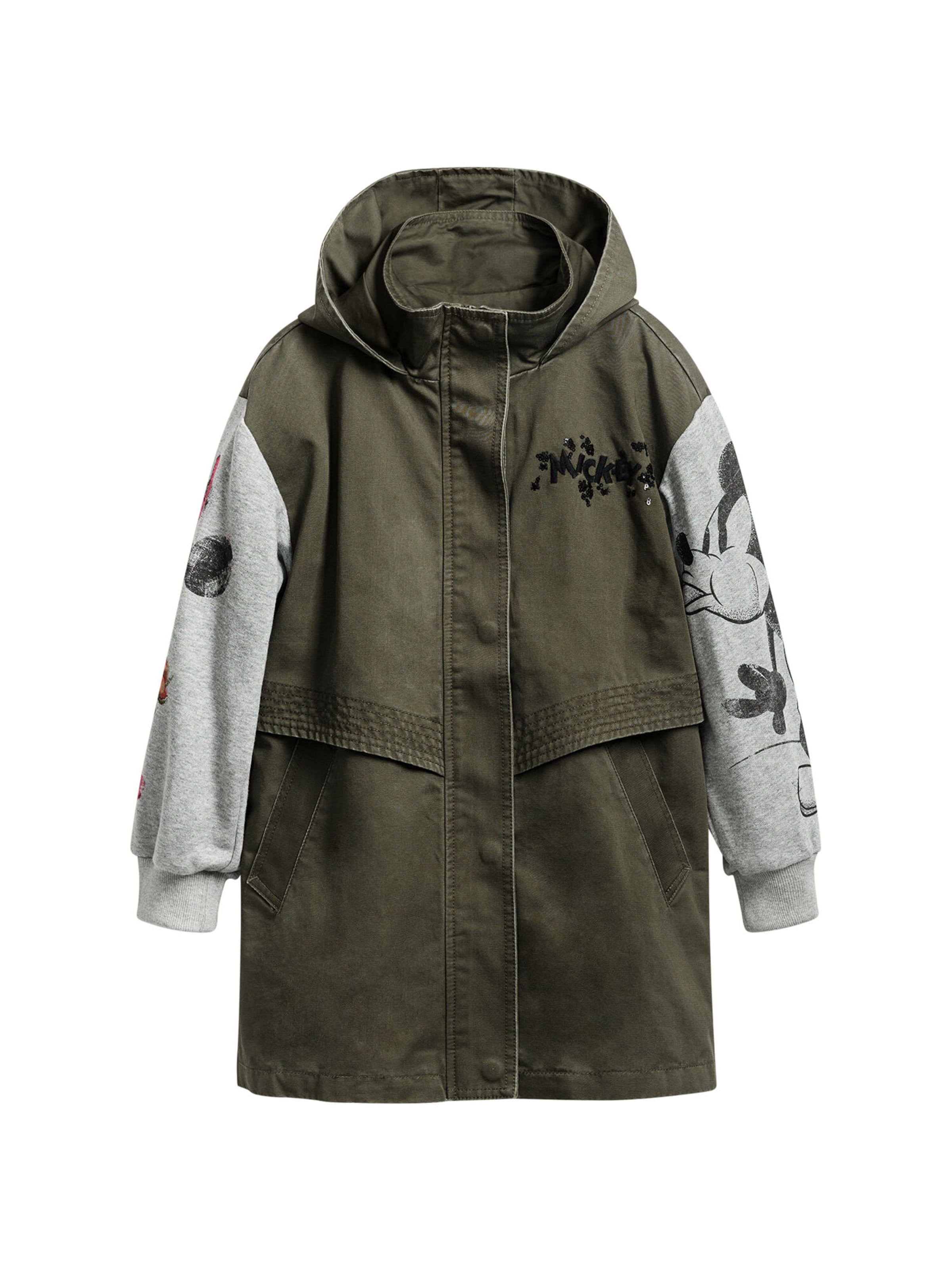 Desigual Přechodná bunda – zelená: přední strana