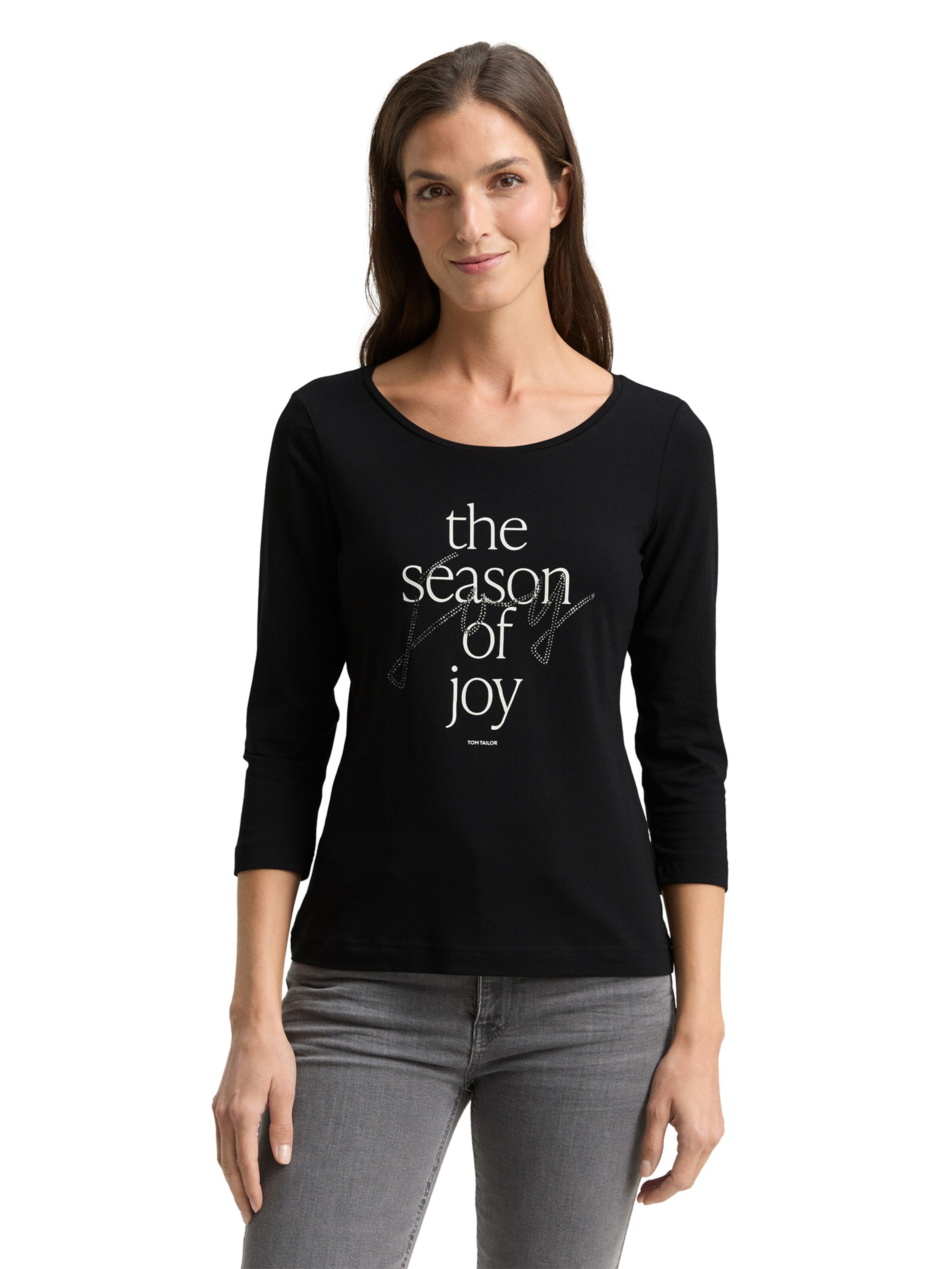 TOM TAILOR Shirt in Schwarz: Vorderseite