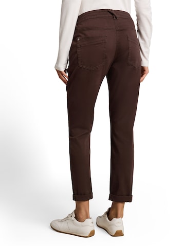 TOM TAILOR Slimfit Broek in Bruin