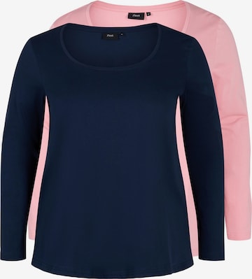 Zizzi Blouse in Blue: front