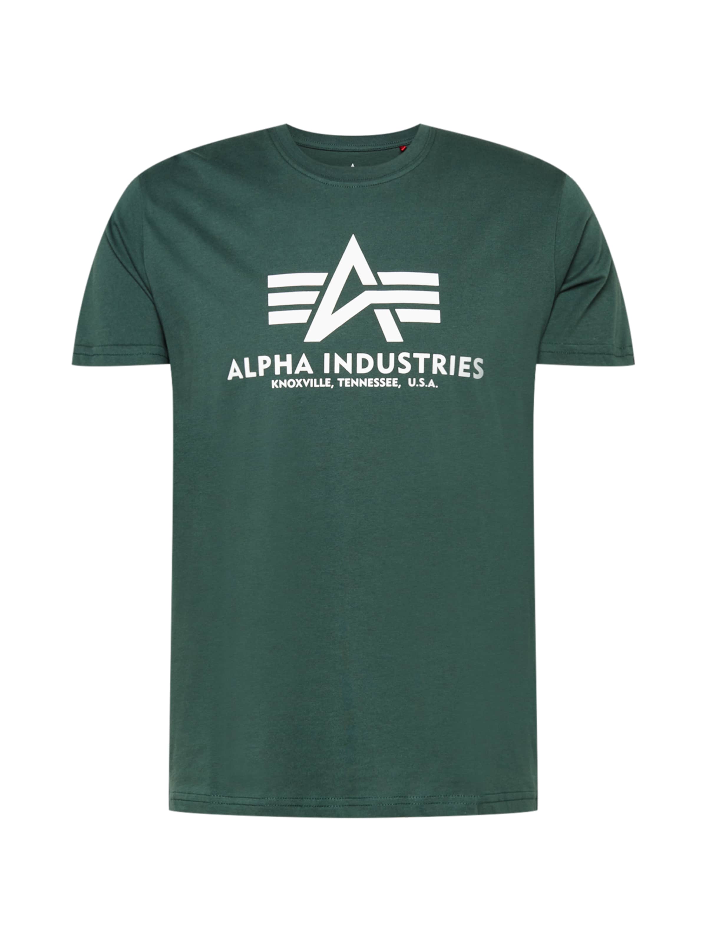 ALPHA INDUSTRIES T-Shirt in Grün: Vorderseite