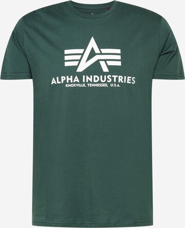 T-Shirt ALPHA INDUSTRIES en vert : devant