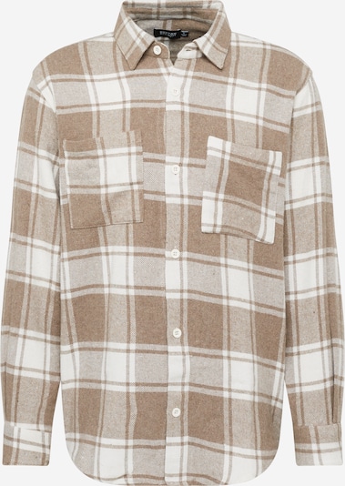 BURTON MENSWEAR LONDON Overhemd in de kleur Donkerbeige / Wit, Productweergave