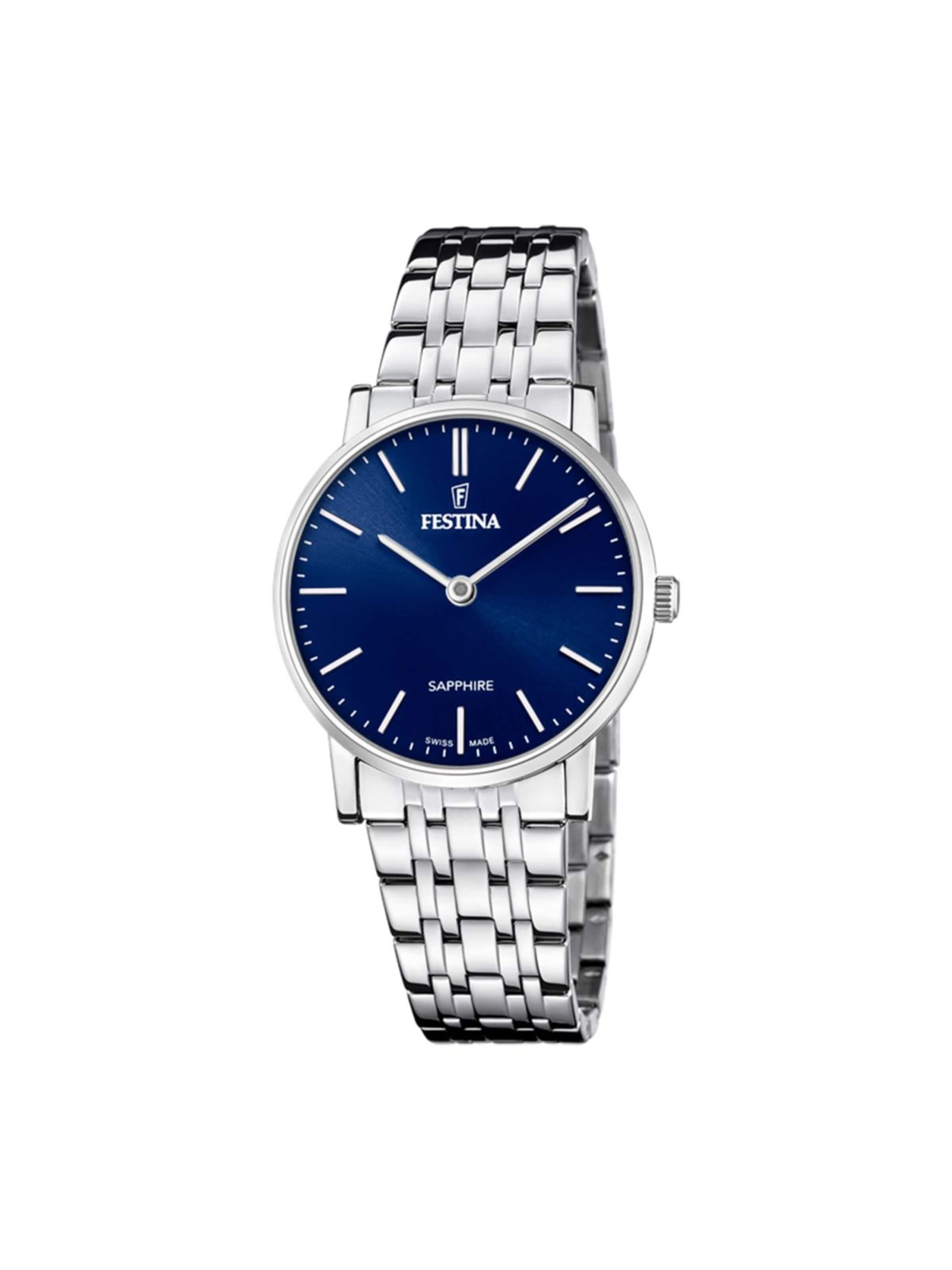 FESTINA Analog watch 'Festina - Watch Swiss Made - Quartz watch movement - Watch case width: 29.3 mm' in Blue: front