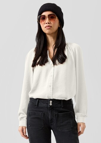 QS Bluse in Beige: Vorderseite