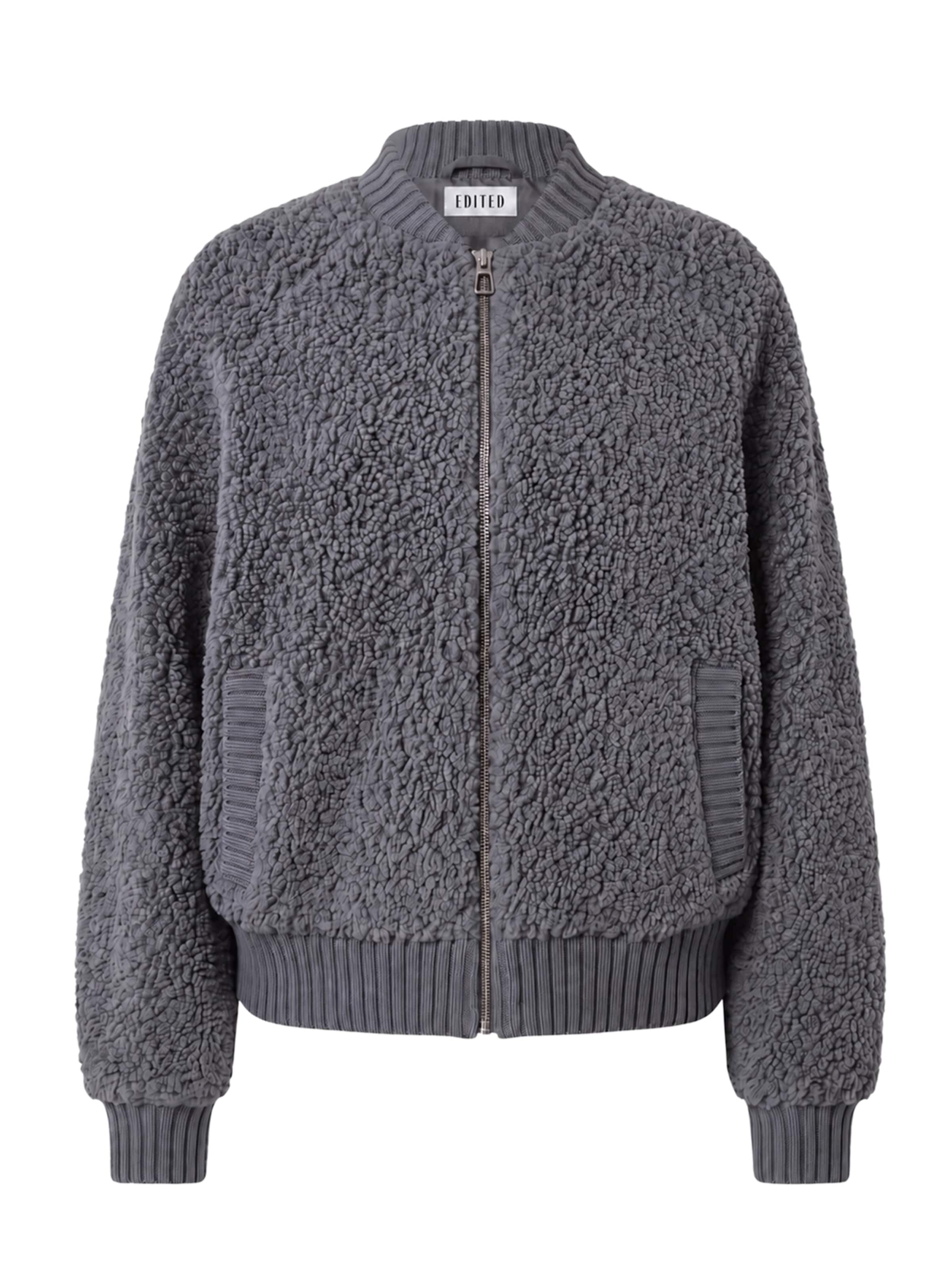 EDITED Strickjacke 'Sindy' in Grau: Vorderseite