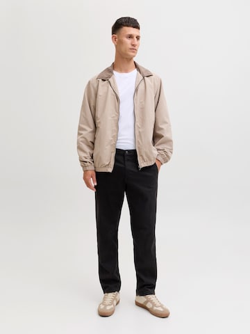 JACK & JONES Loosefit Lærredsbukser 'JPSTKane Dylan' i sort