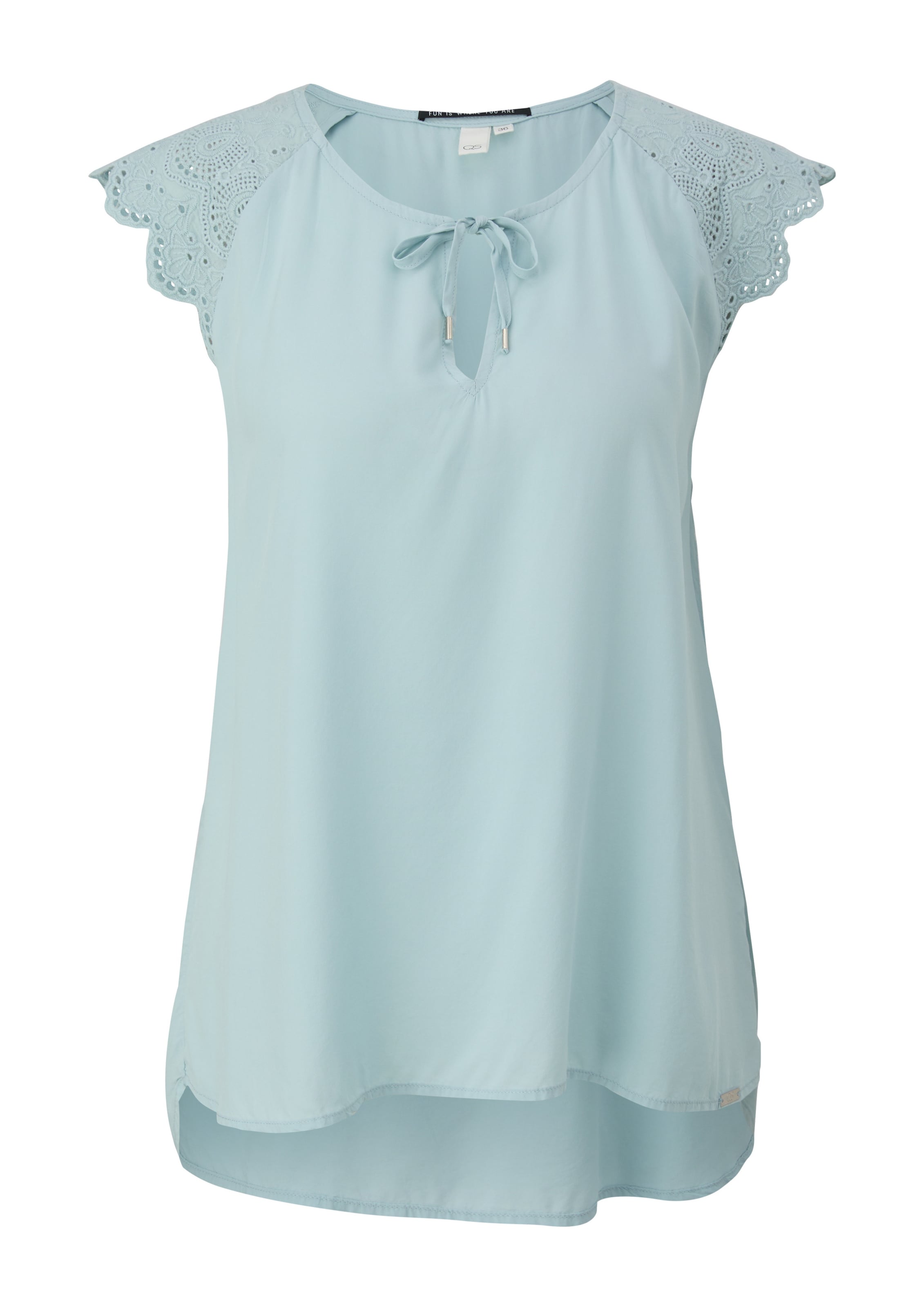 QS Blouse in Blauw: voorkant