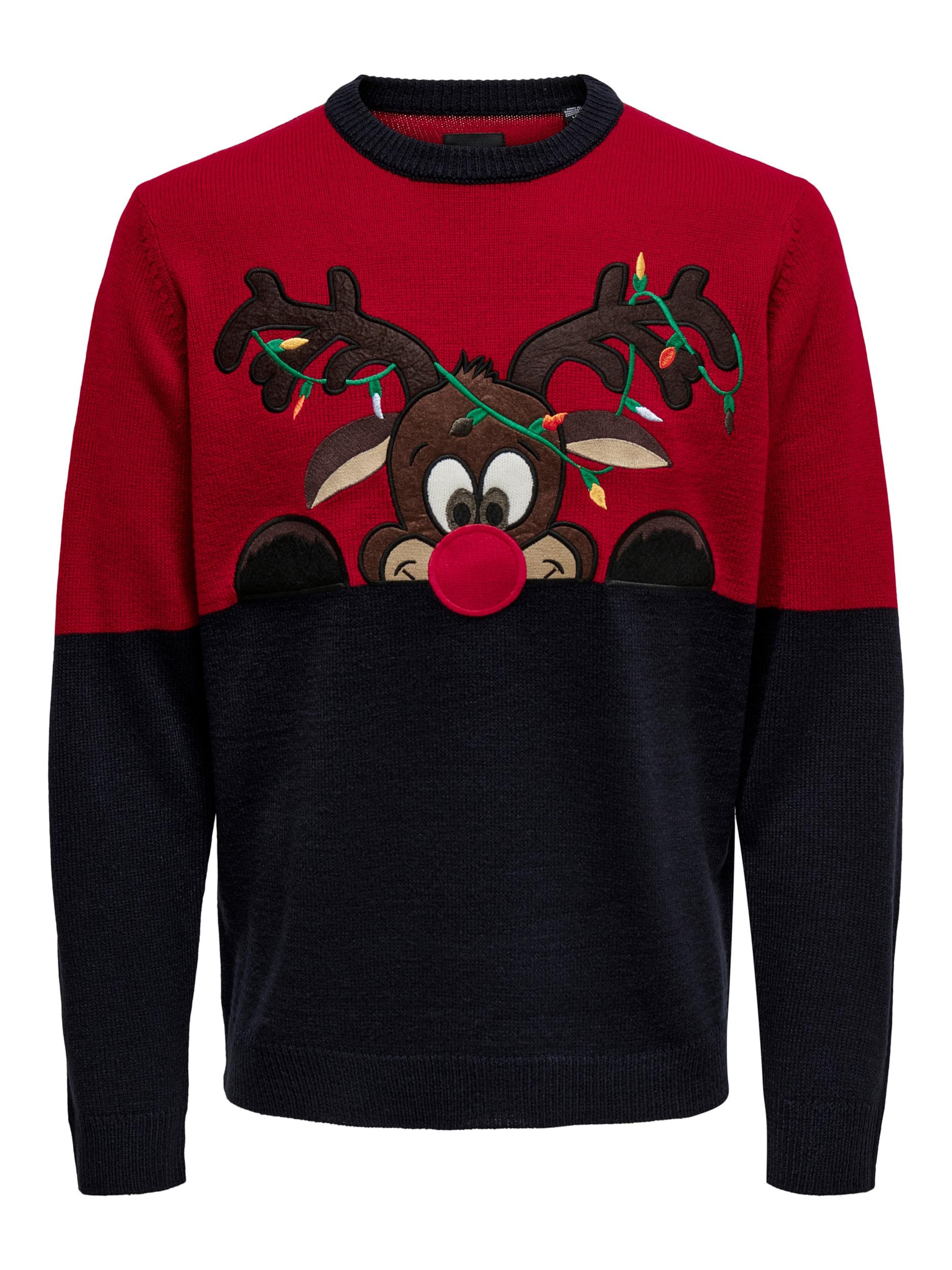 Pullover di Only & Sons in rosso: frontale