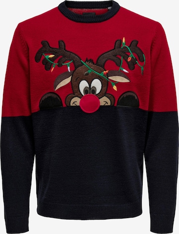 Only & Sons Sweater in Red: front