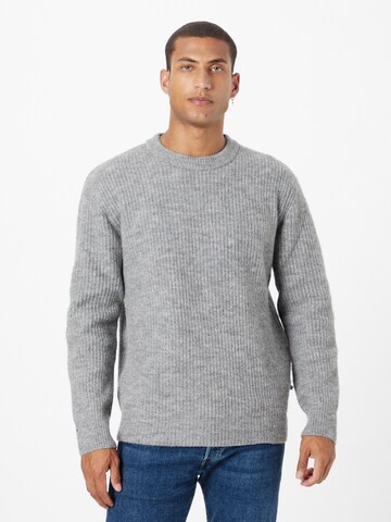 minimum Пуловер 'UNID' в сиво: отпред