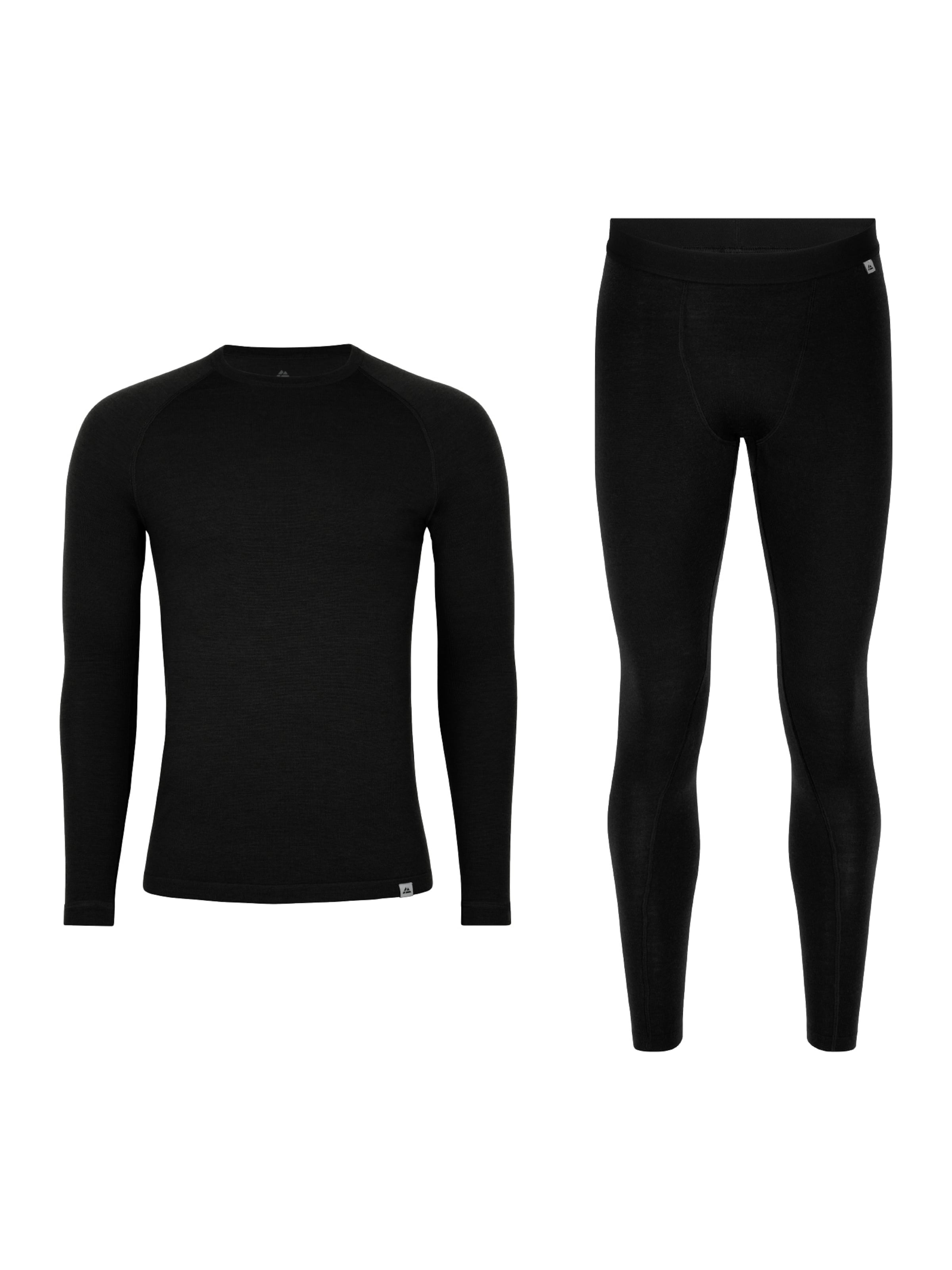 DANISH ENDURANCE Base layer 'Merino' in Black: front