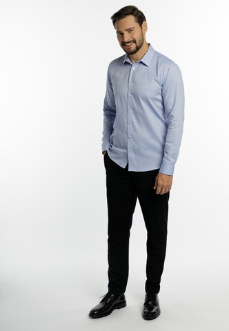 DreiMaster Klassik Slim fit Button Up Shirt in Blue