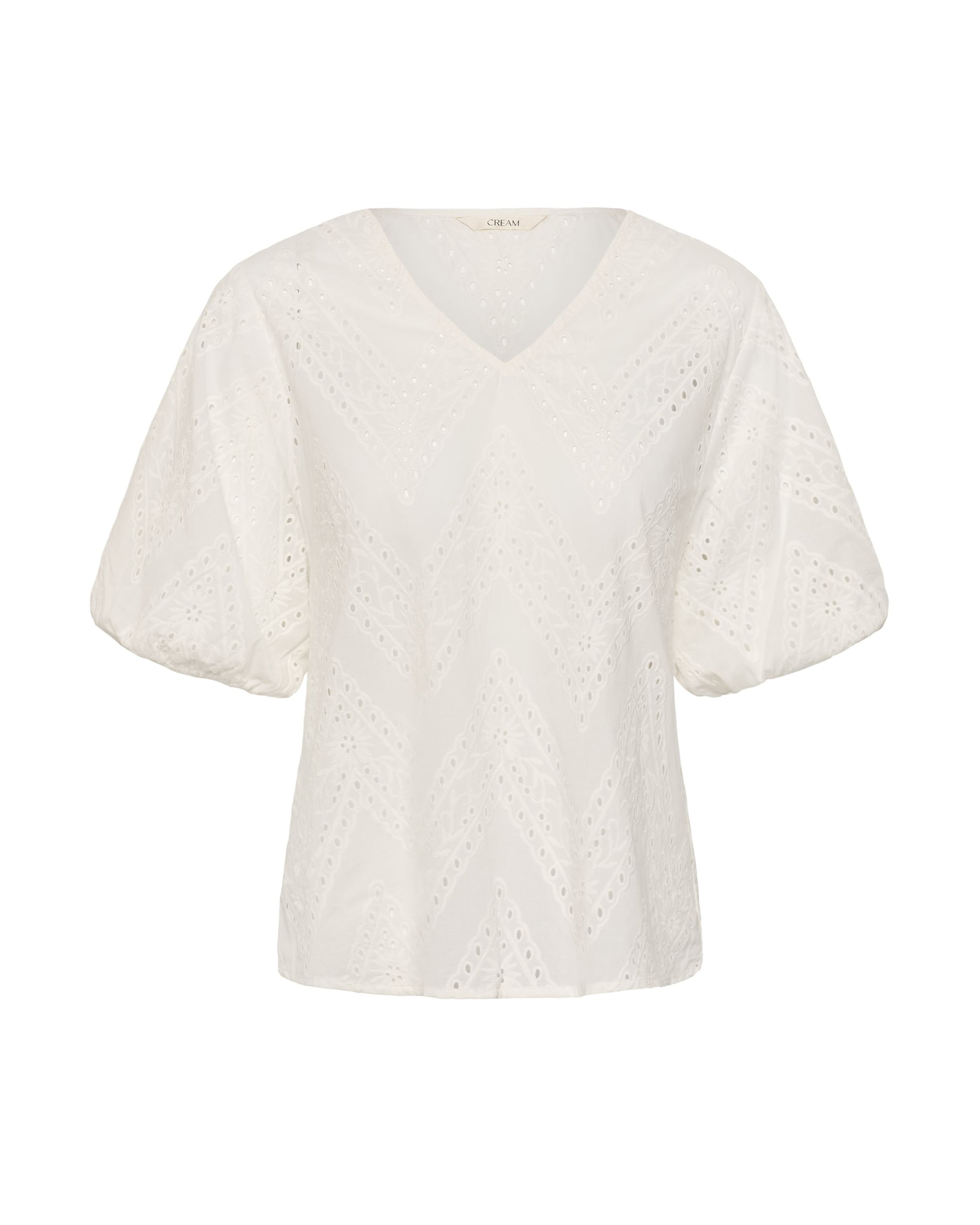 Cream Blouse in White: front