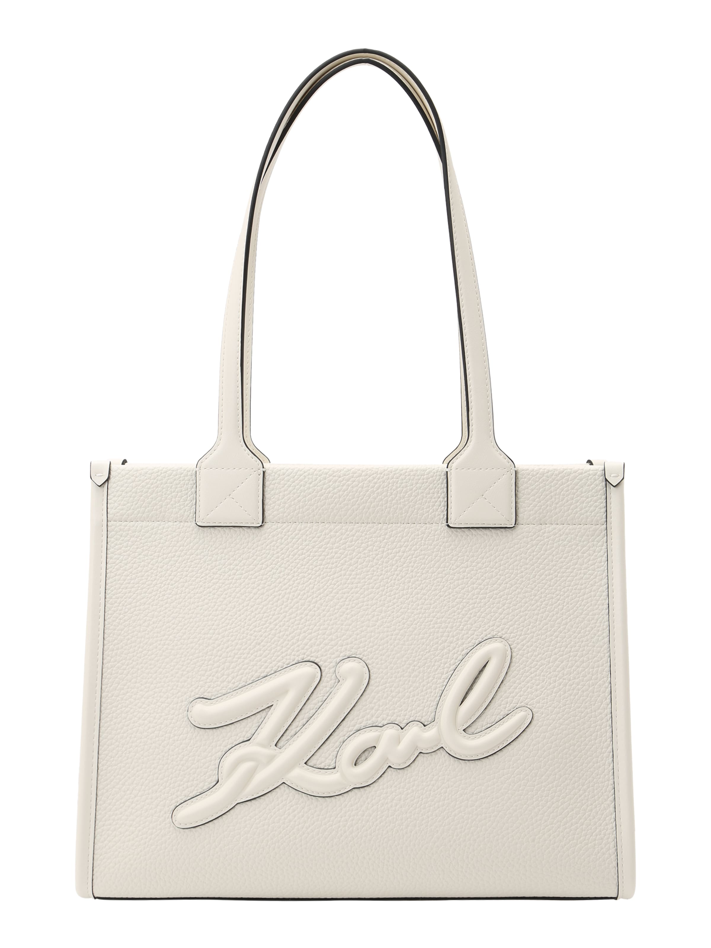 Karl Lagerfeld Μεγάλη τσάντα σε λευκό: μπροστά