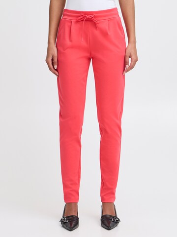 Tapered Pantaloni 'KATE' di ICHI in rosa: frontale