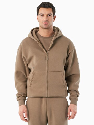 Organication Zip-Up Hoodie in Brown