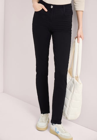 CECIL Slimfit Jeans in Schwarz
