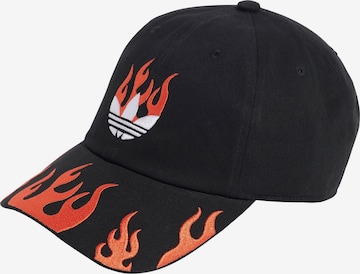 ADIDAS ORIGINALS Cap 'Flames Dad' in Black: front