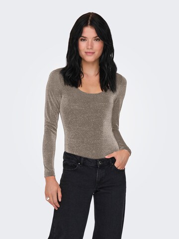 Shirtbody 'ONLAMERA' ONLY en marron : devant