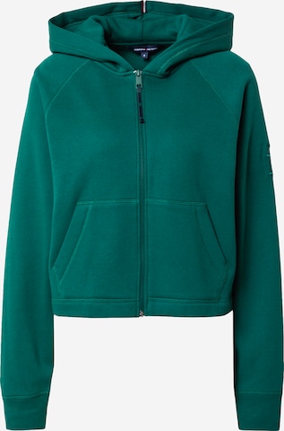 TOMMY HILFIGER Sweat jacket in Green: front