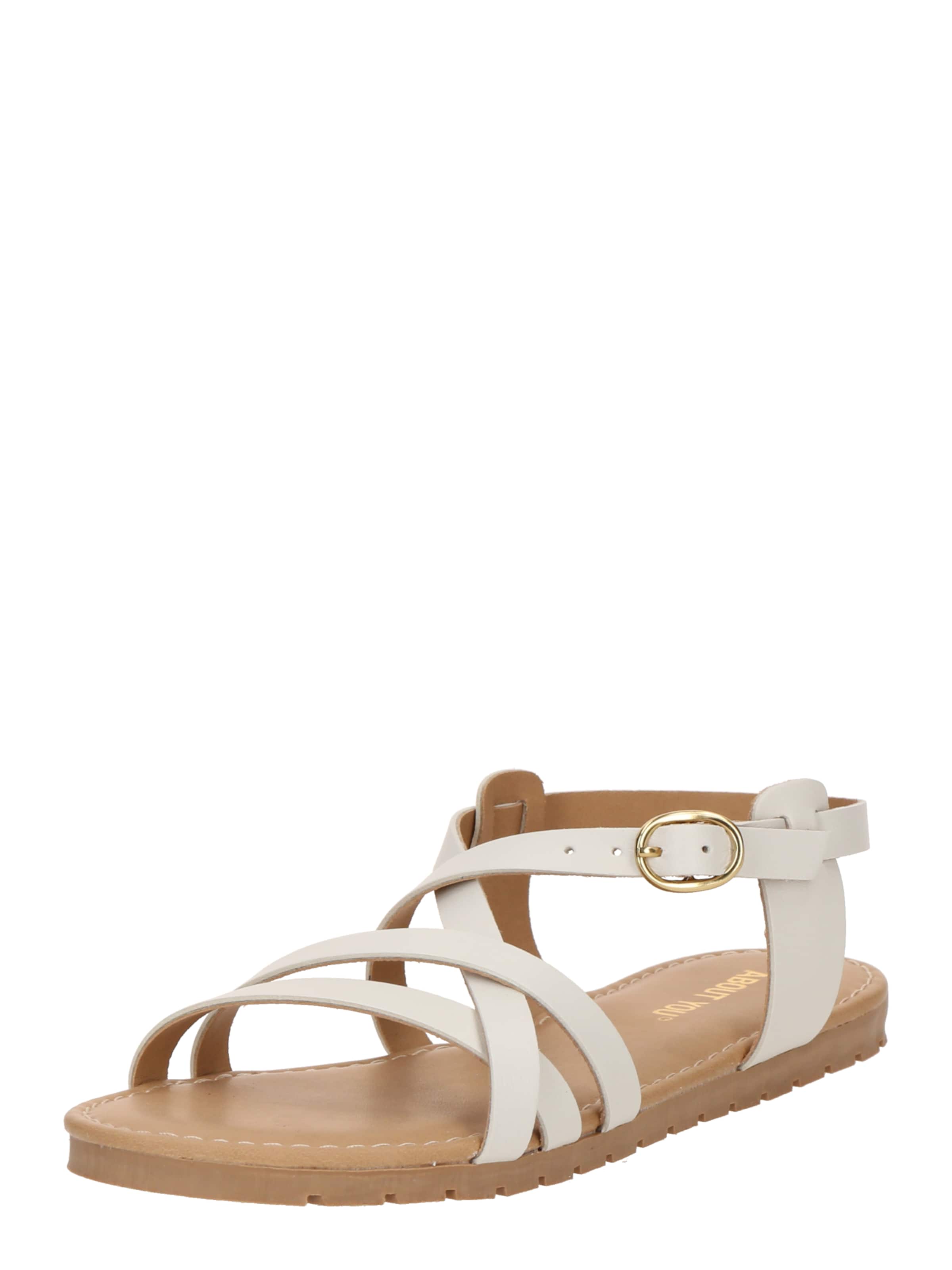 Sandale 'Aurora' de la ABOUT YOU pe alb: față