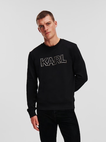 Karl Lagerfeld Sweatshirt ' Studded Karl ' in Schwarz: predná strana