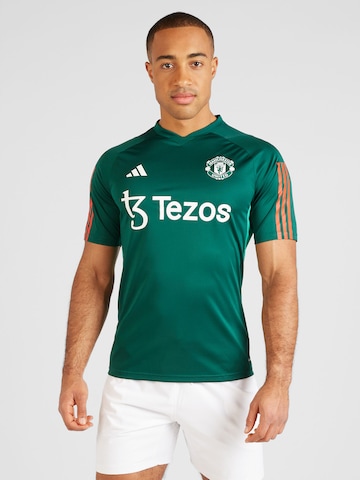 zaļš ADIDAS PERFORMANCE Sportiska stila krekls 'Manchester United Tiro 23': no priekšpuses