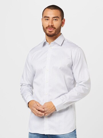 SELECTED HOMME Slim fit Button Up Shirt 'ETHAN' in White: front