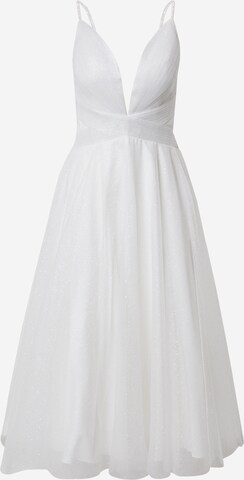 mascara Evening Dress in White: front