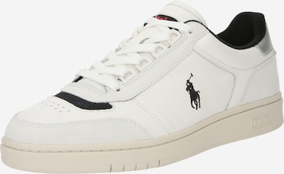 Polo Ralph Lauren Низкие кроссовки в Черный / Серебристый / Белый / Естественный белый, Обзор товара