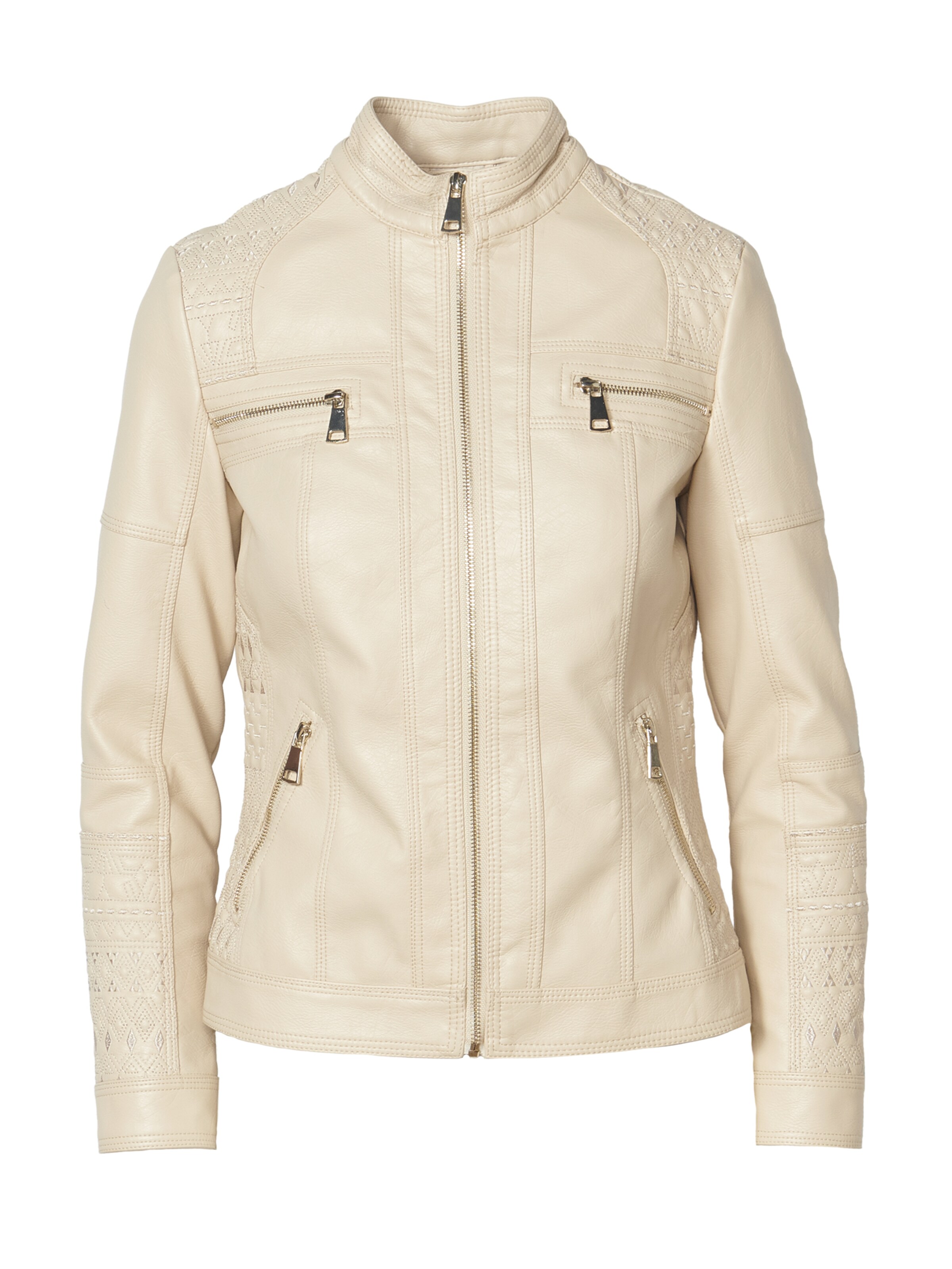 Veste mi-saison KOROSHI en blanc : devant