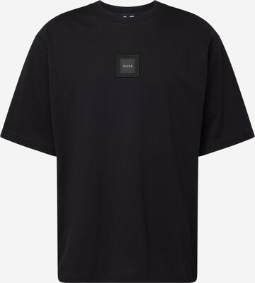 BOSS - Camisa 'Talboa Lotus' em preto: frente