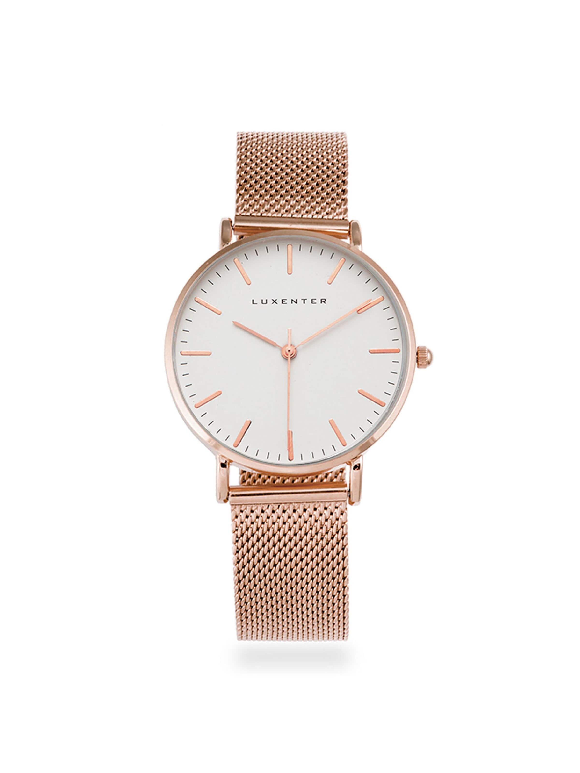 Luxenter - Reloj analógico 'FARAIA' en oro: frente