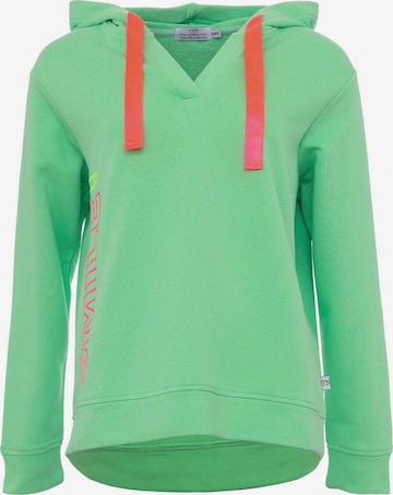 Zwillingsherz Sweatshirt 'Smile' in Groen: voorkant