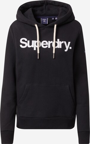 Sweat-shirt Superdry en noir : devant