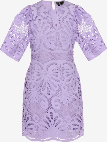Robe de cocktail faina en violet : devant