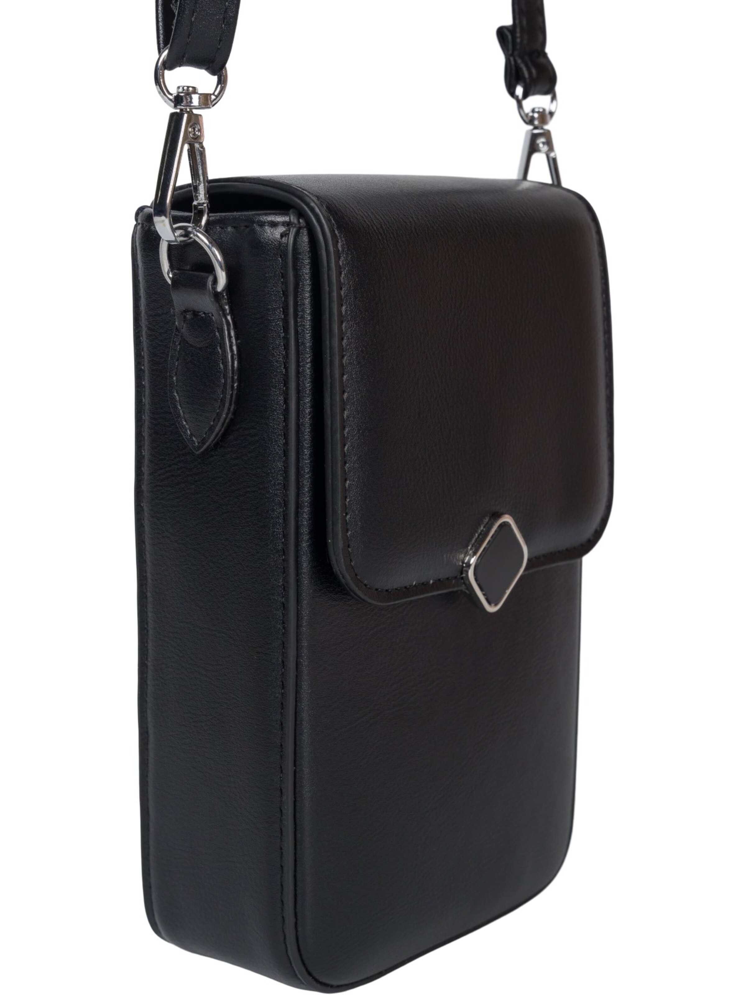 styleBREAKER Umhängetasche 'Box Bag Umhängetasche Uni'‌‌‌‌‌‌‌ in Schwarz