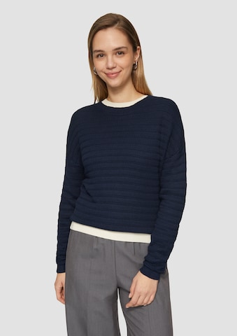 QS Pullover in Blau: Vorderseite