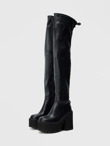 BUFFALO Over the Knee Boots 'KILLAH' in Black