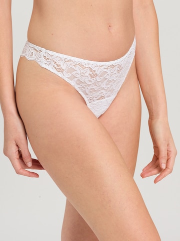 Hanro String 'French Lace' in Wit: voorkant