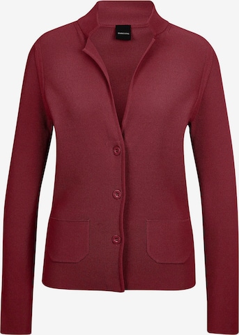 MADELEINE Knit Cardigan in Red: front