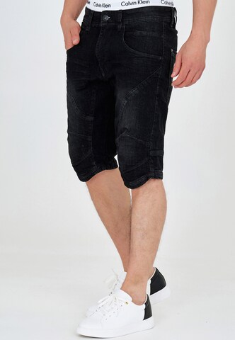 INDICODE JEANS Regular Shorts 'Leon' in Schwarz