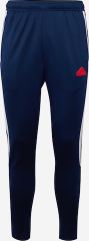 Effilé Pantalon de sport 'TIRO NTPK' ADIDAS SPORTSWEAR en bleu : devant