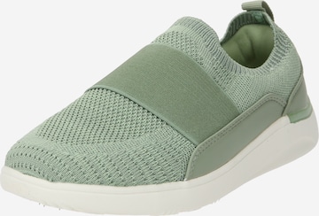 Bata Slip-Ons in Green: front